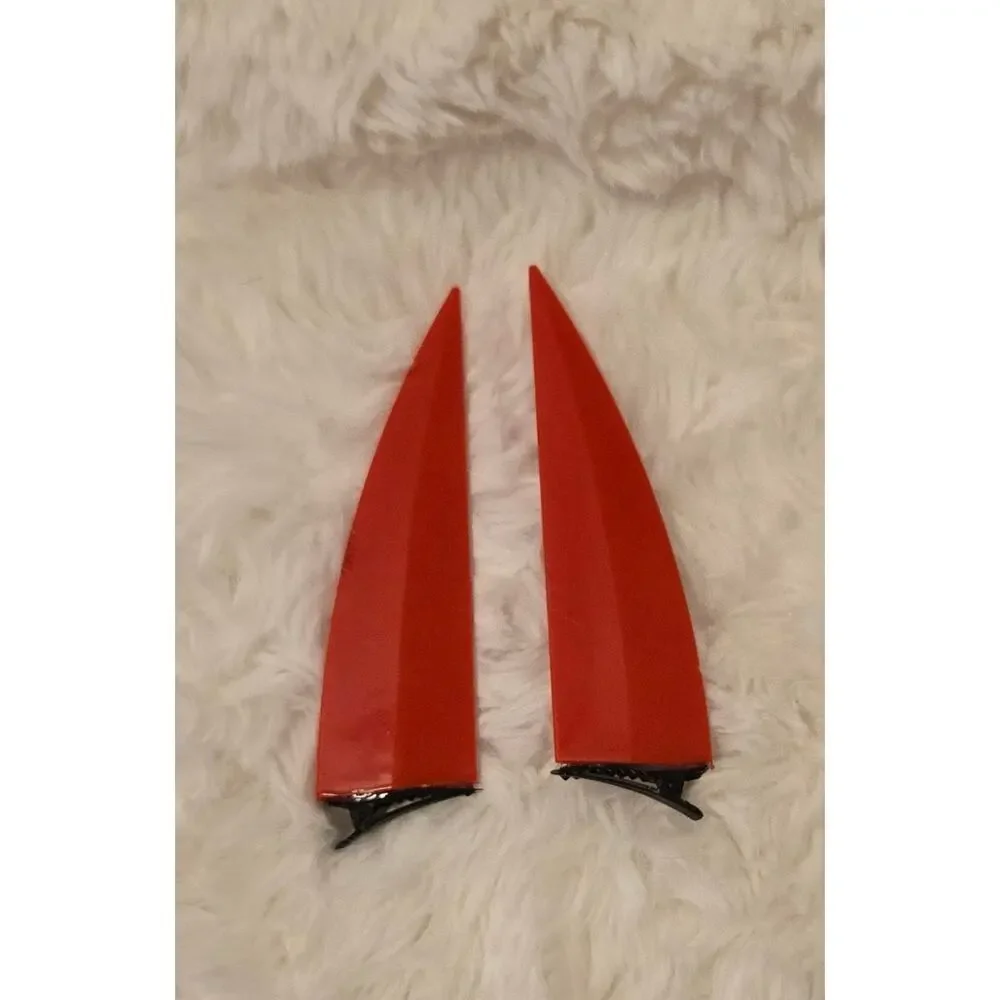 Red Cosplay Horn Clips